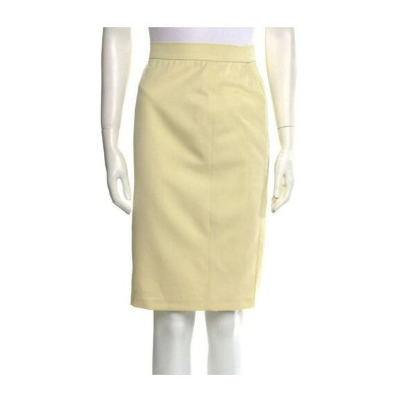 Givenchy Zip Skirt L US10 FR42 – Pastel Yellow, Slim Fit, Pre-Loved - Picture 5 of 6